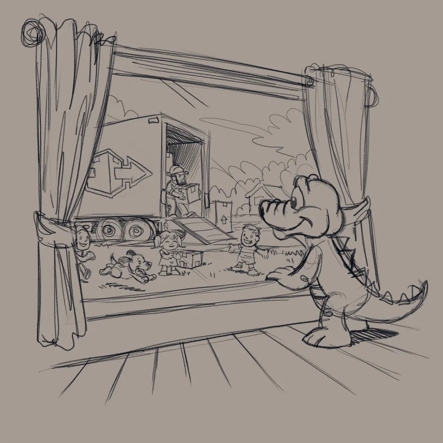 Illustrator sketch — The Cookie Storm
